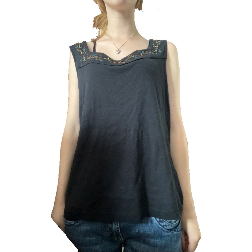 Croft & barrow detailed black top